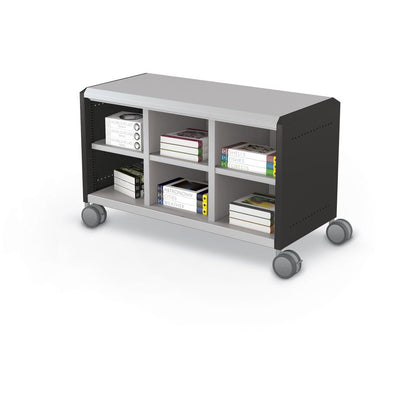 Compass Cabinet - Maxi H1 -Cubbies / Casters - Black