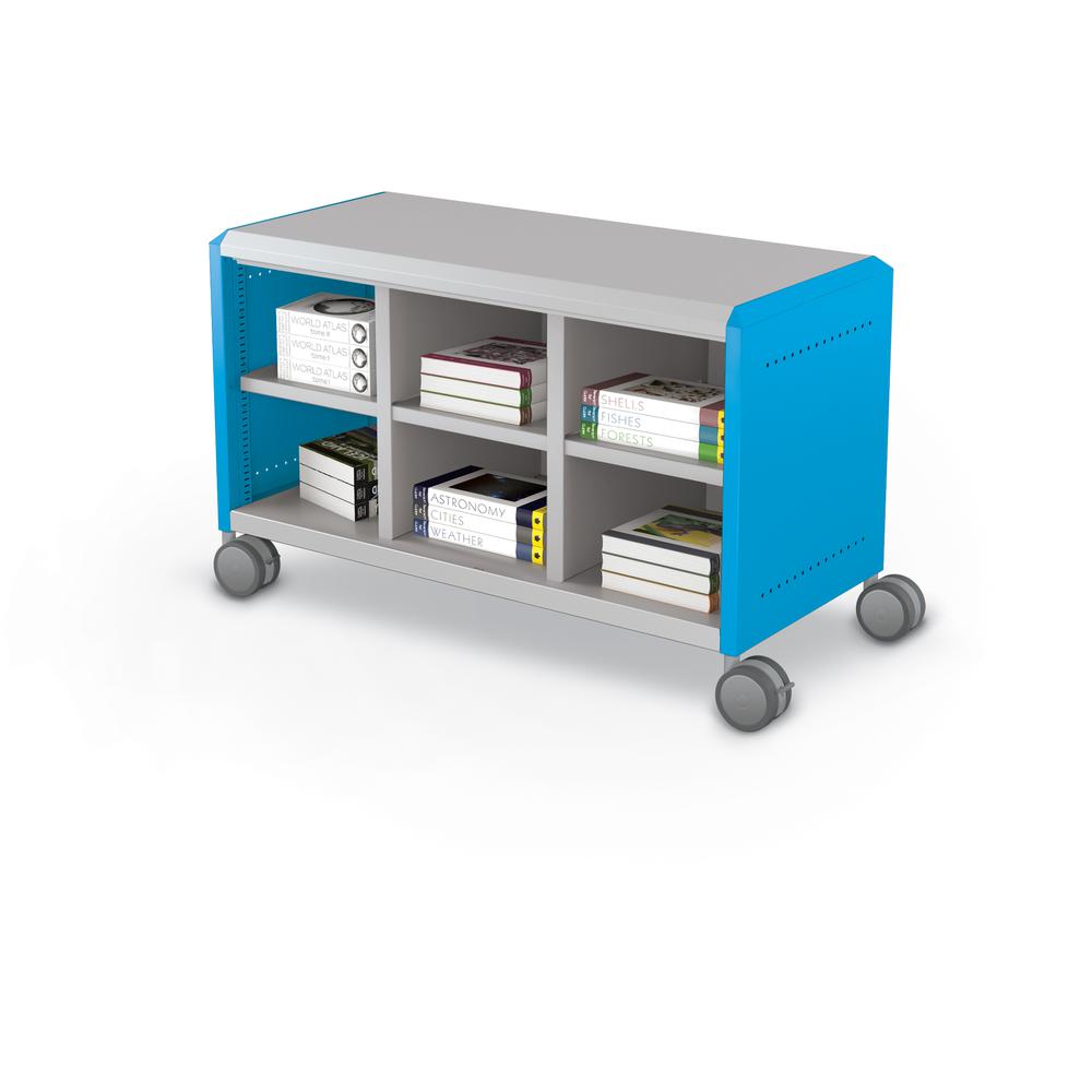 Compass Cabinet - Maxi H1 -Cubbies / Casters - Blue