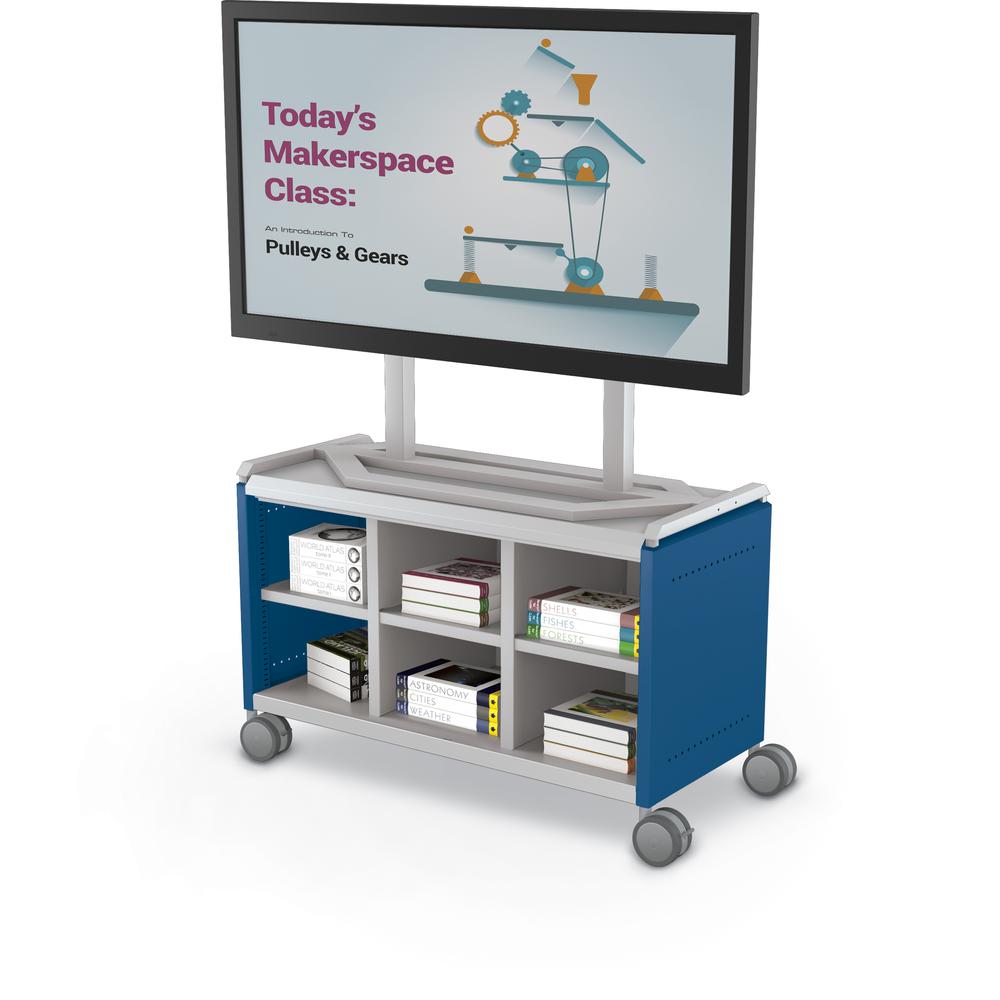 Compass Cabinet - Maxi H1 -Cubbies / Casters / TV Mount- Navy