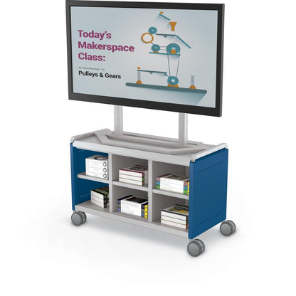 Compass Cabinet - Maxi H1 -Cubbies / Casters / TV Mount- Navy