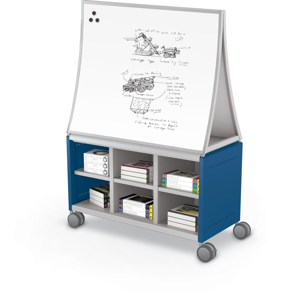 Compass Cabinet - Maxi H1 -Cubbies / Casters / Ogee Board - Navy