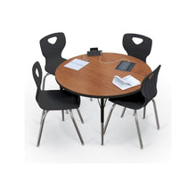 Activity Table - 42" Round - Fusion Maple Top Surface - Black Edgeband