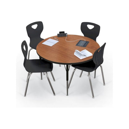 Activity Table - 42" Round - Fusion Maple Top Surface - Black Edgeband