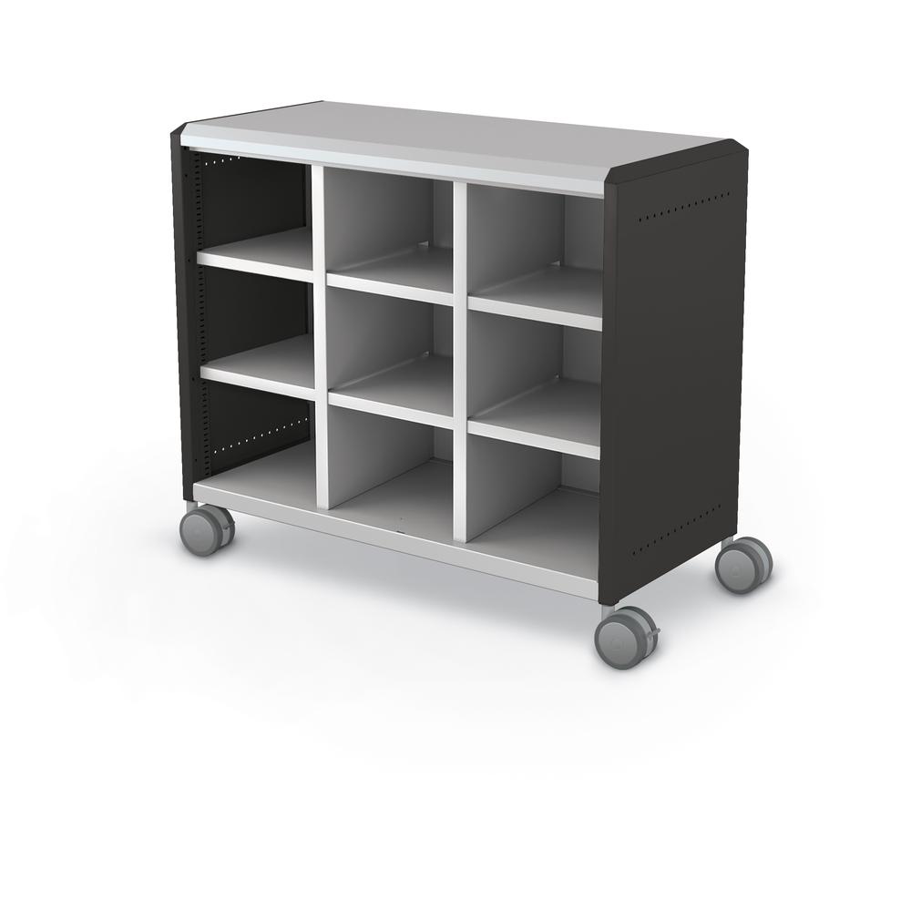 Compass Cabinet - Maxi H2 -Cubbies / Casters - Black