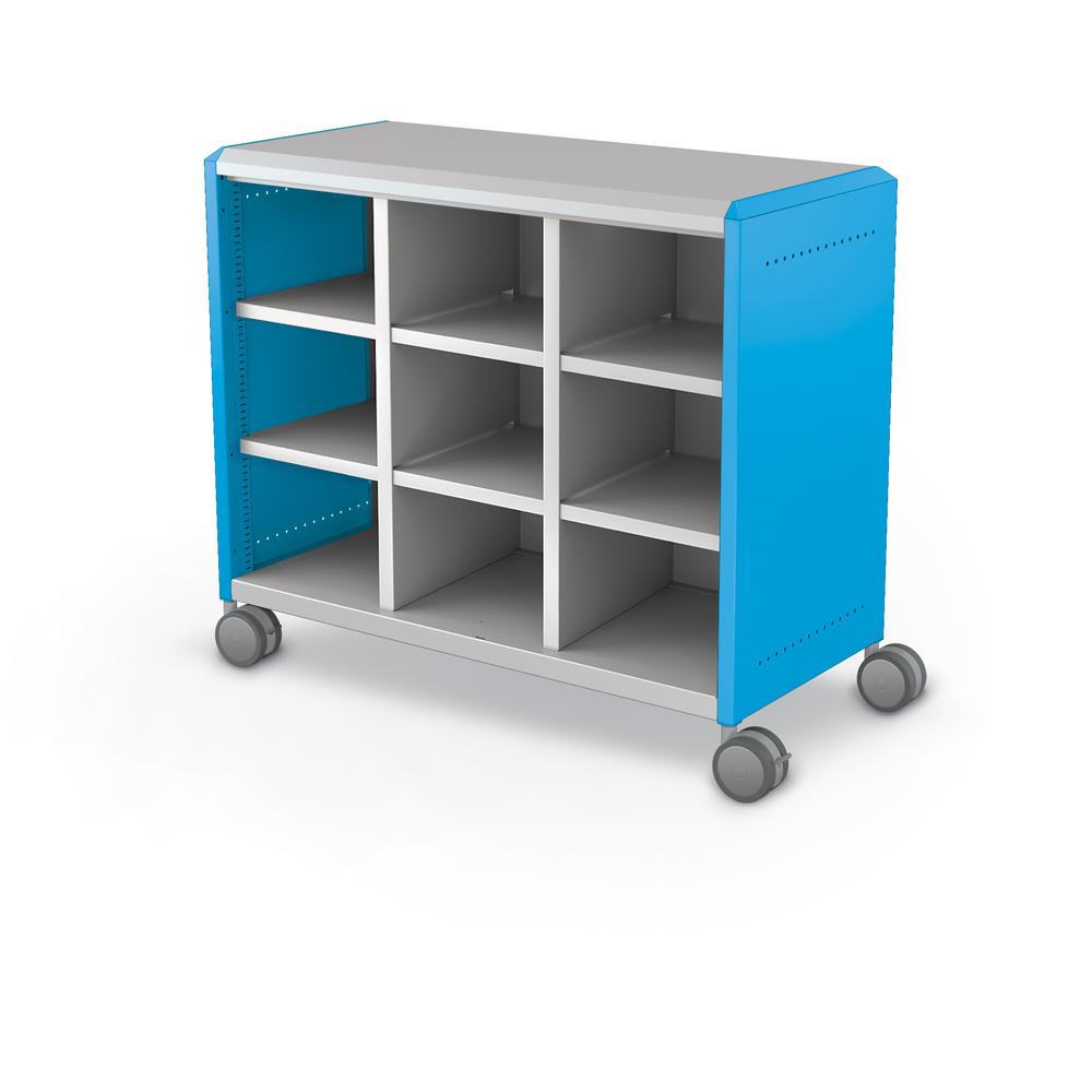 Compass Cabinet - Maxi H2 -Cubbies / Casters - Blue