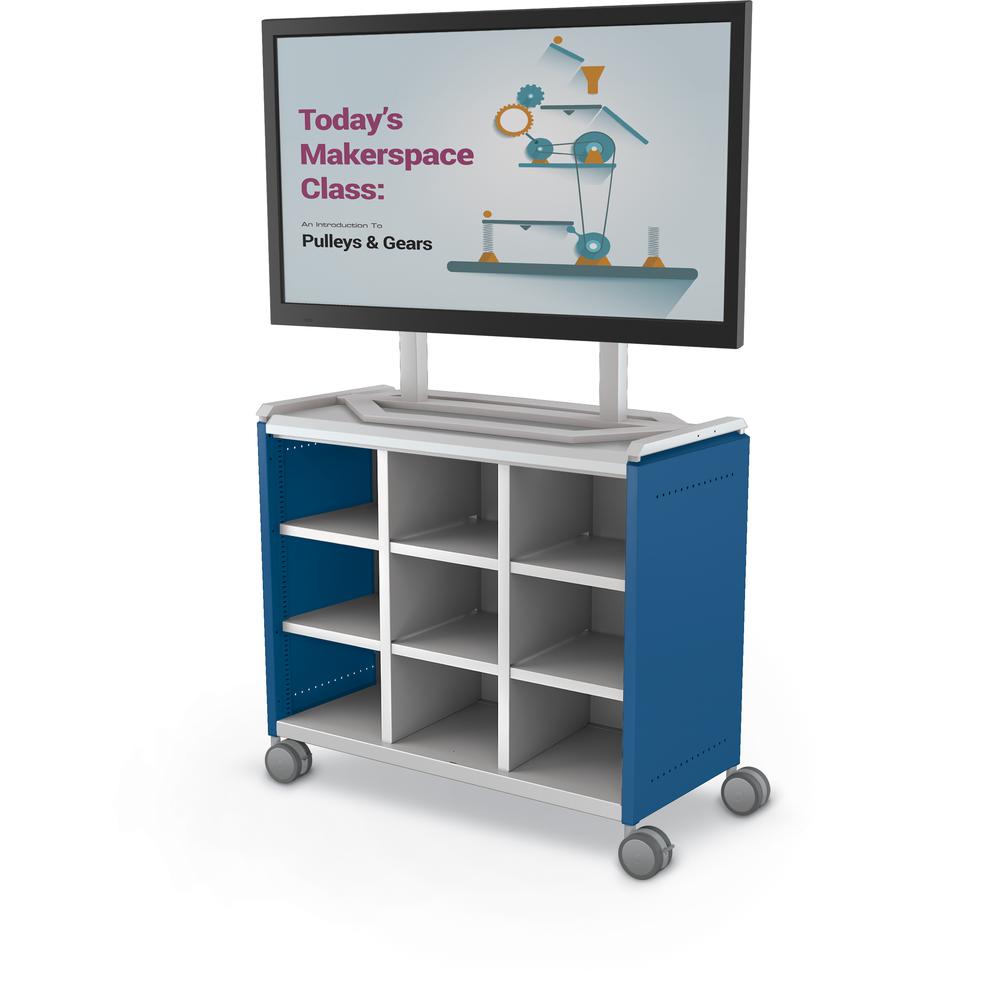 Compass Cabinet - Maxi H2 -Cubbies / Casters / TV Mount- Navy