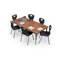 Activity Table - 36"X72" Rectangle - Amber Cherry Top Surface - Black Edgeband