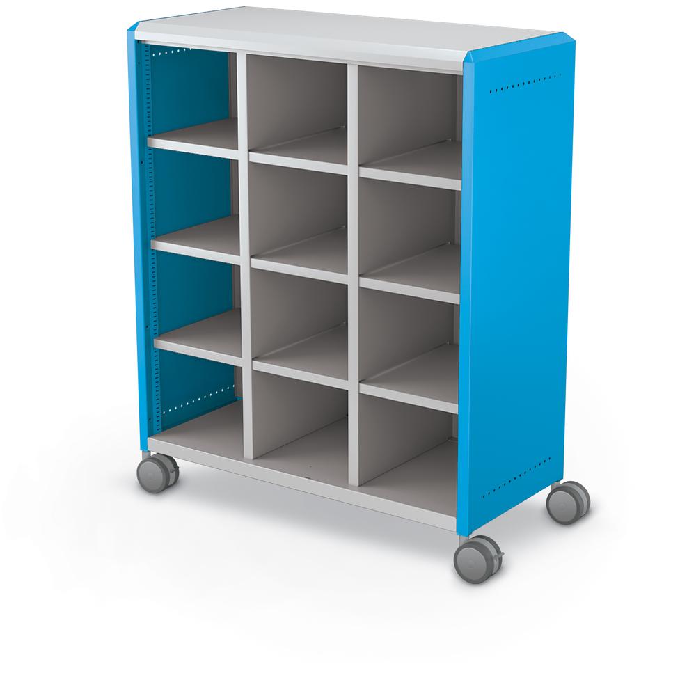 Compass Cabinet - Maxi H3 -Cubbies / Casters- Blue