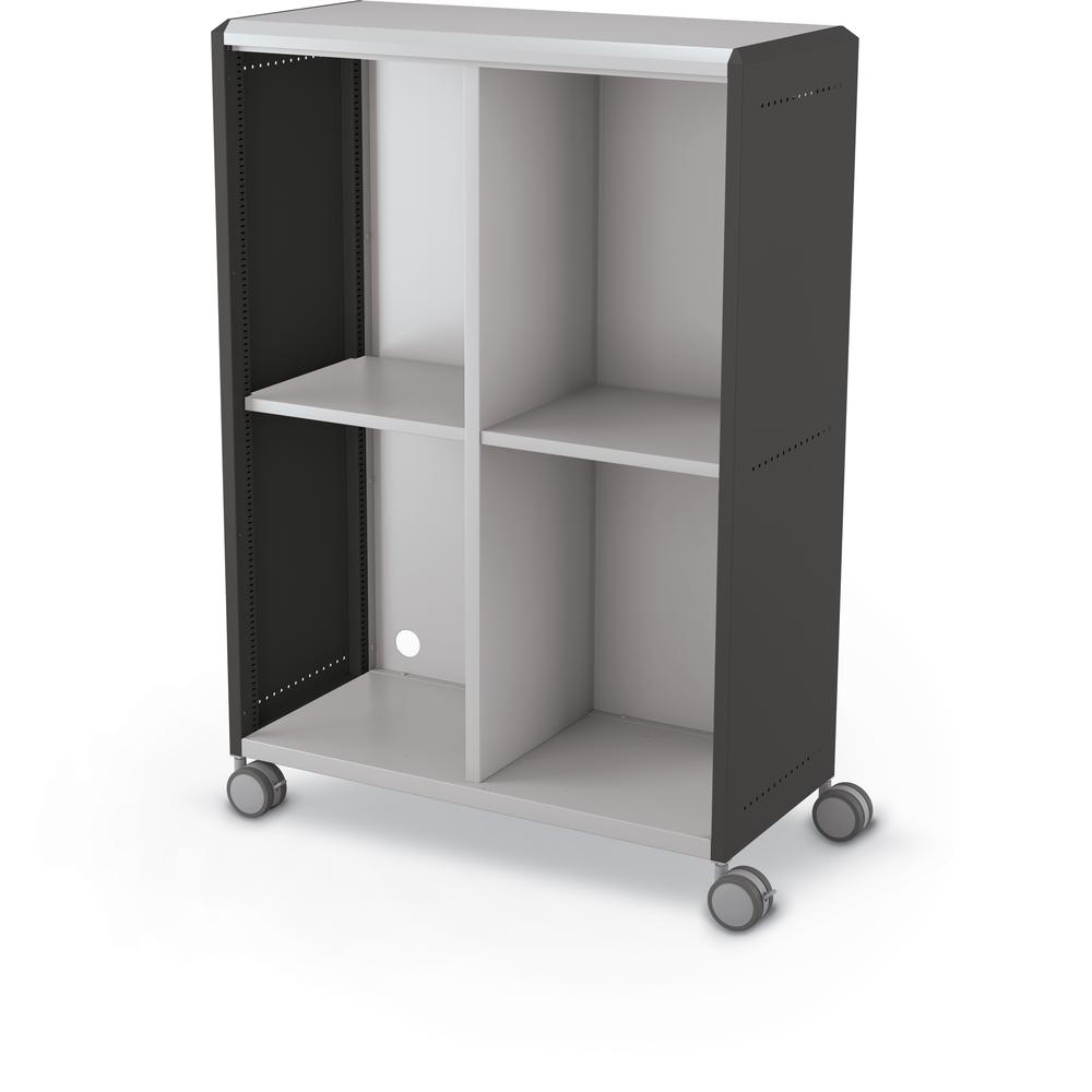 Compass Cabinet - Grande -Cubbies / Casters- Black