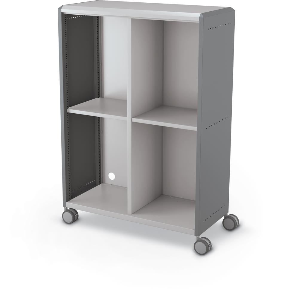 Compass Cabinet - Grande -Cubbies / Casters- Cool Grey