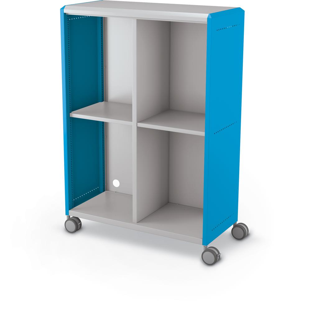 Compass Cabinet - Grande -Cubbies / Casters-Blue