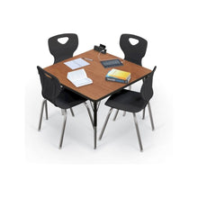 Activity Table - 36" Square - Amber Cherry Top Surface - Black Edgeband