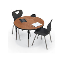 Activity Table - 36" Round - Amber Cherry Top Surface - Black Edgeband