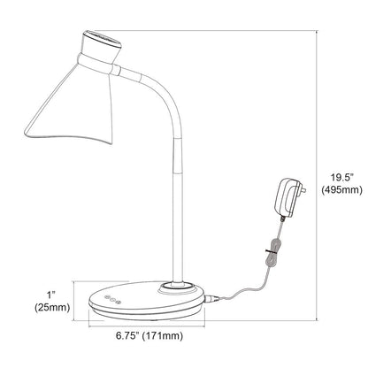 6W Desk Lamp, Black Finish