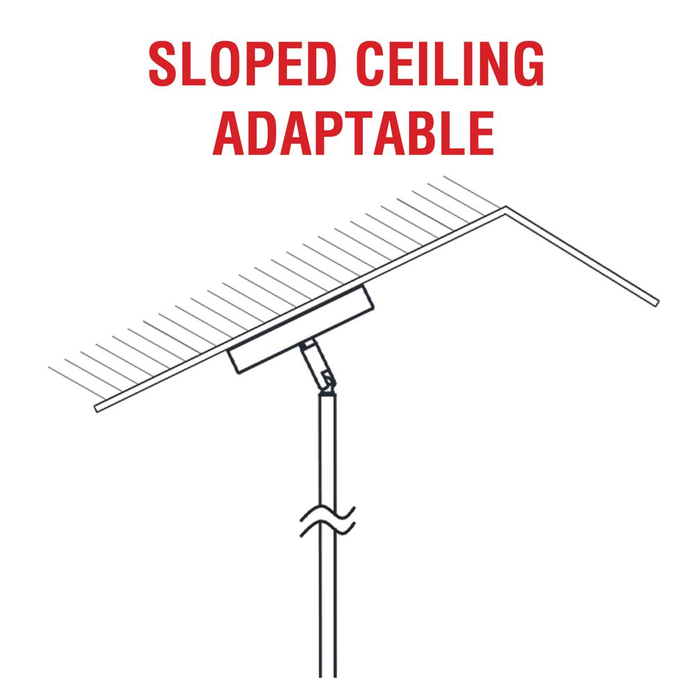 50W Horiz Pendant, AGB, WH Silicone Diff