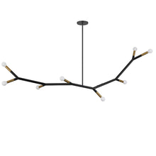 8LT Incandescent Horiz Pendant, MB / AGB