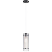 1LT Incandescent Pendant,  MB with CLR/FR Glass