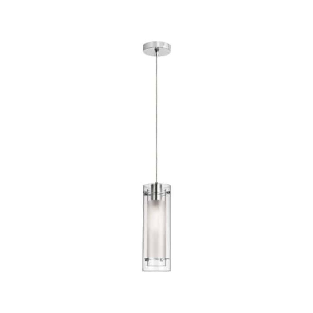 Single Pendant Clear Frosted Glass