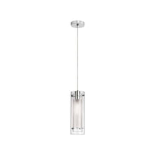 Single Pendant Clear Frosted Glass