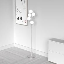 5LT Incandescent Floor Lamp, SC,White Glass