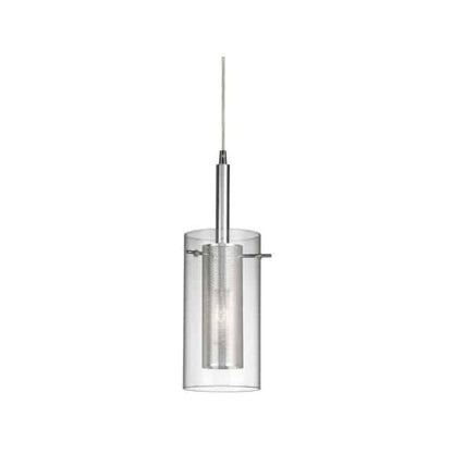 1LT Metal and Glass Pendant