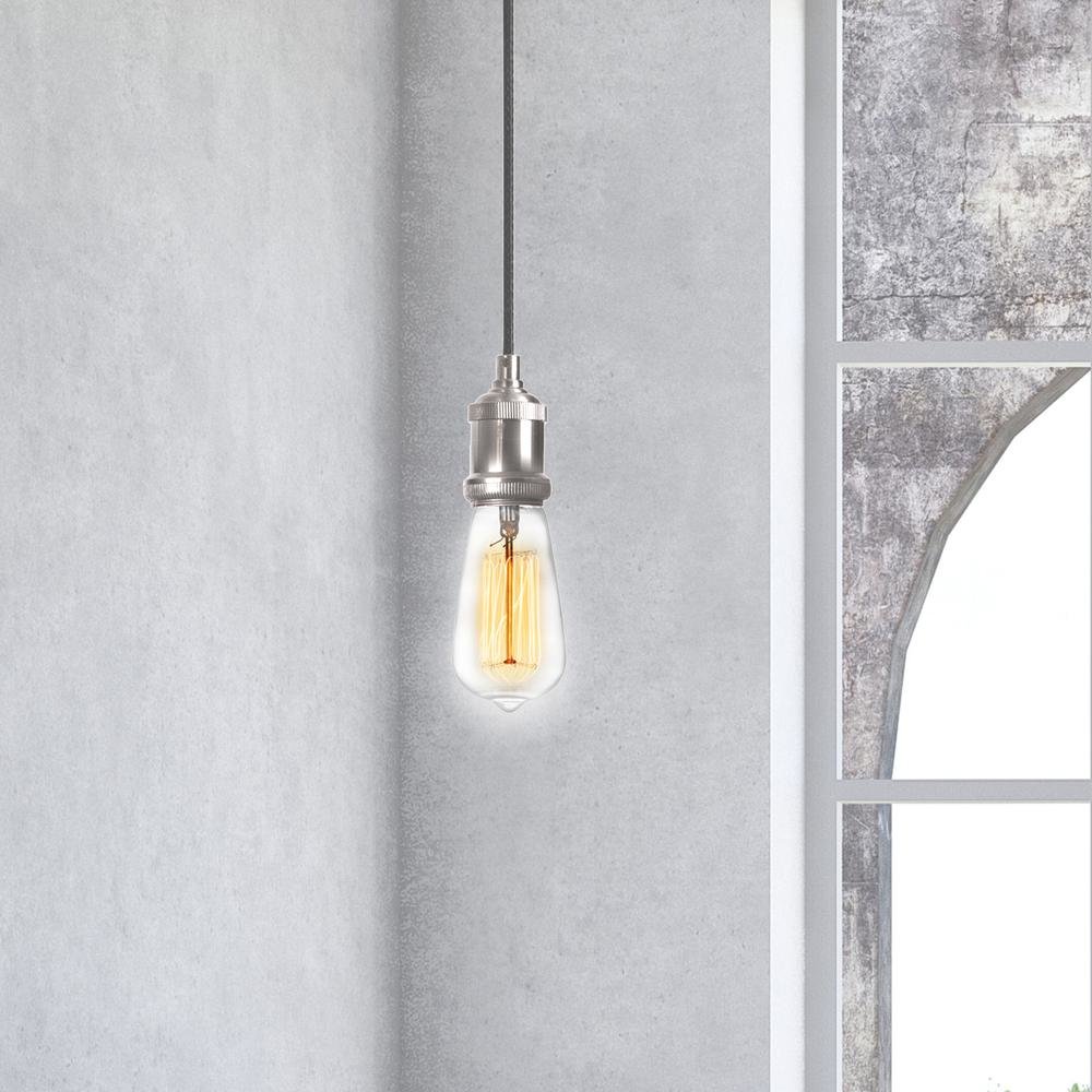 1LT Pendant, Satin Chrome Finish