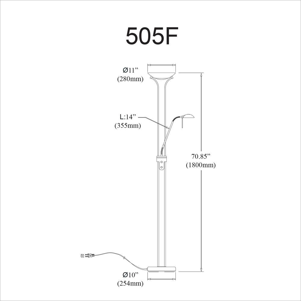 Mother/Son Floor Lamp/Matte Black