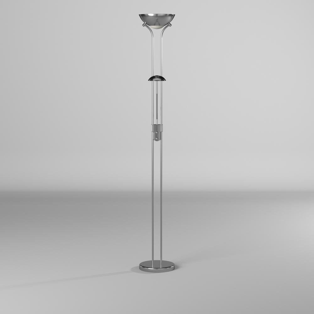Mother/Son Floor Lamp/Satin Chrome