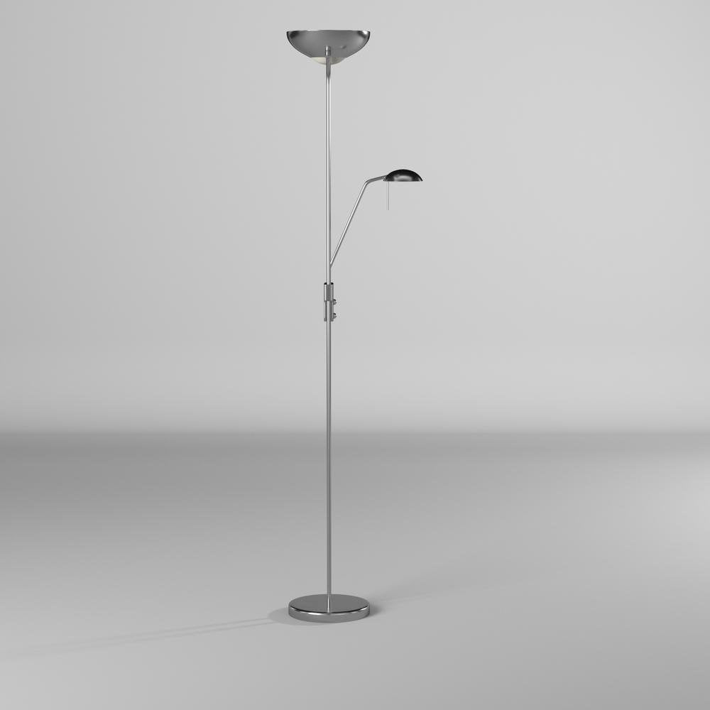 Mother/Son Floor Lamp/Satin Chrome