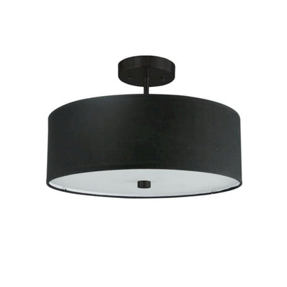 3LT Semi-Flush MB, Black Shade
