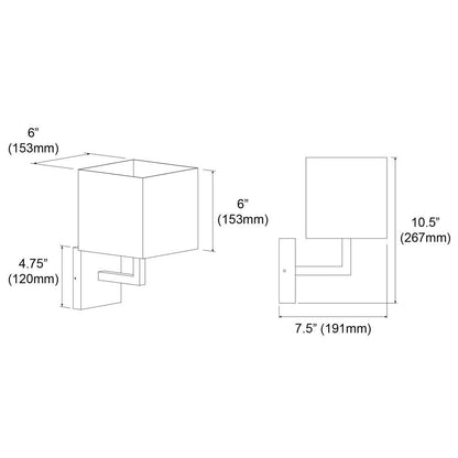 1LT Incandescent Wall Sconce, PC,Black Shade