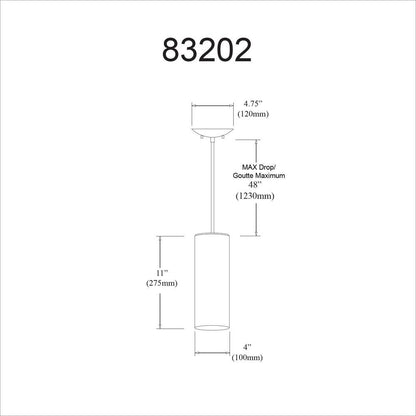 1LT Wh Glass Pendant