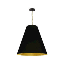1LT Anaya Large Pendant,  AGB, BK/GLD Shade