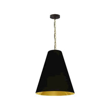 1LT Anaya Medium Pendant,  AGB, BK/GLD Shade