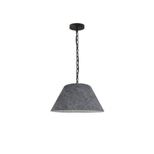 1LT Brynn Small Pendant, GRY Felt Shade, Black