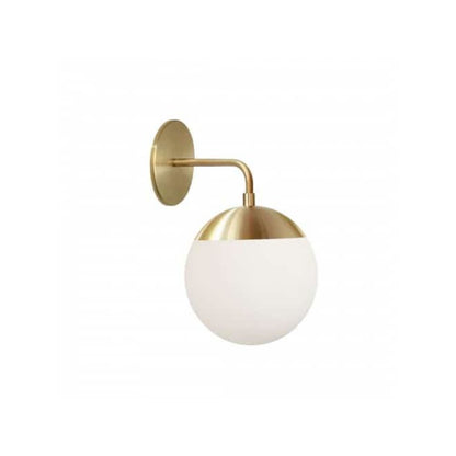 1LT Wall Sconce,  AGB, WH Opal Glass