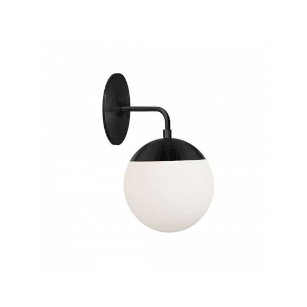 1LT Wall Sconce,  MB, WH Opal Glass