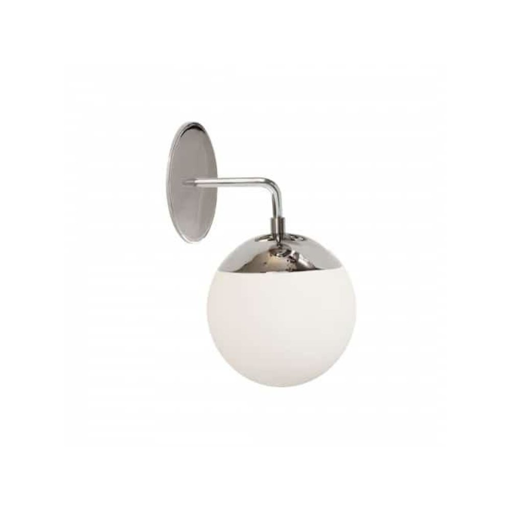 1LT Wall Sconce,  PC, WH Opal Glass