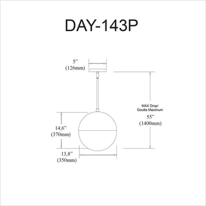 3LT Halogen Pendant, AB, WH Opal Glass