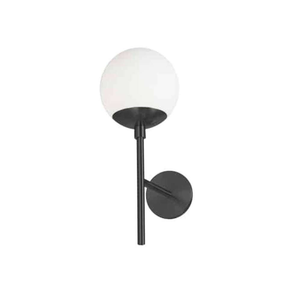 1LT Wall Sconce,  MB, WH Opal Glass