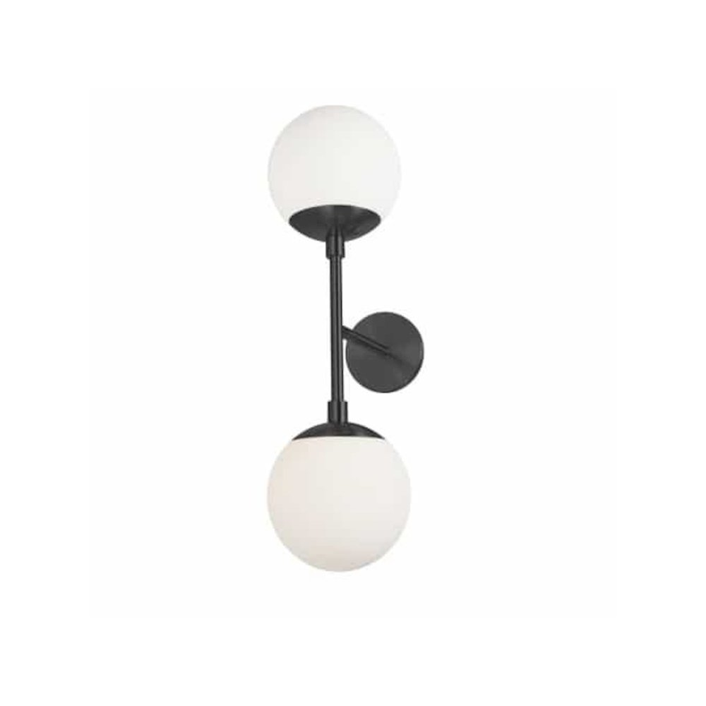 2LT Wall Sconce,  MB, WH Opal Glass