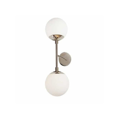 2LT Wall Sconce,  PC, WH Opal Glass