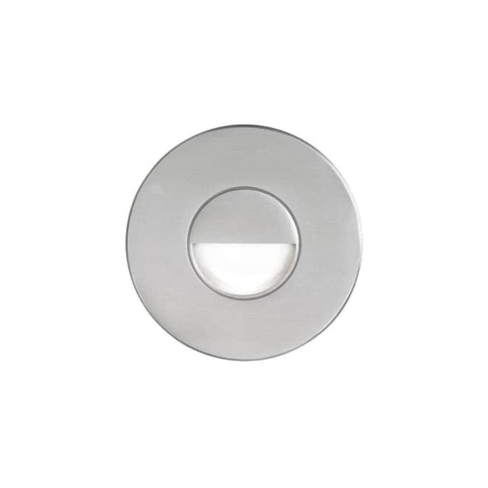 Brushed Alum Round In/Outdoor 3W LED Wal