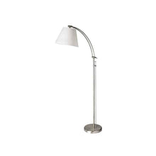 1LT Incan Adjustable Floor Lamp, SC, WH Shade