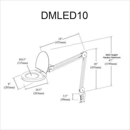 Magnifier White, 5D Lens +A Bracket