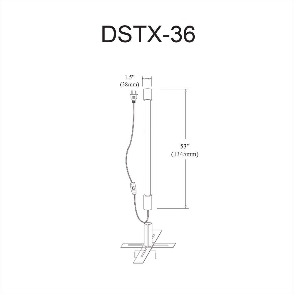 White 36W Indoor FluorLite Stik,Stand