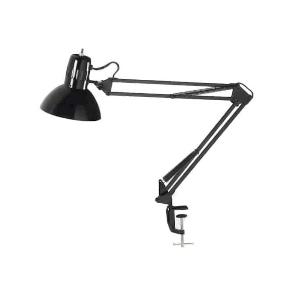 Clamp-On Task Lamp, Gloss Black