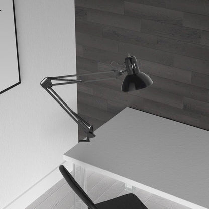 Clamp-On Task Lamp, Gloss Black