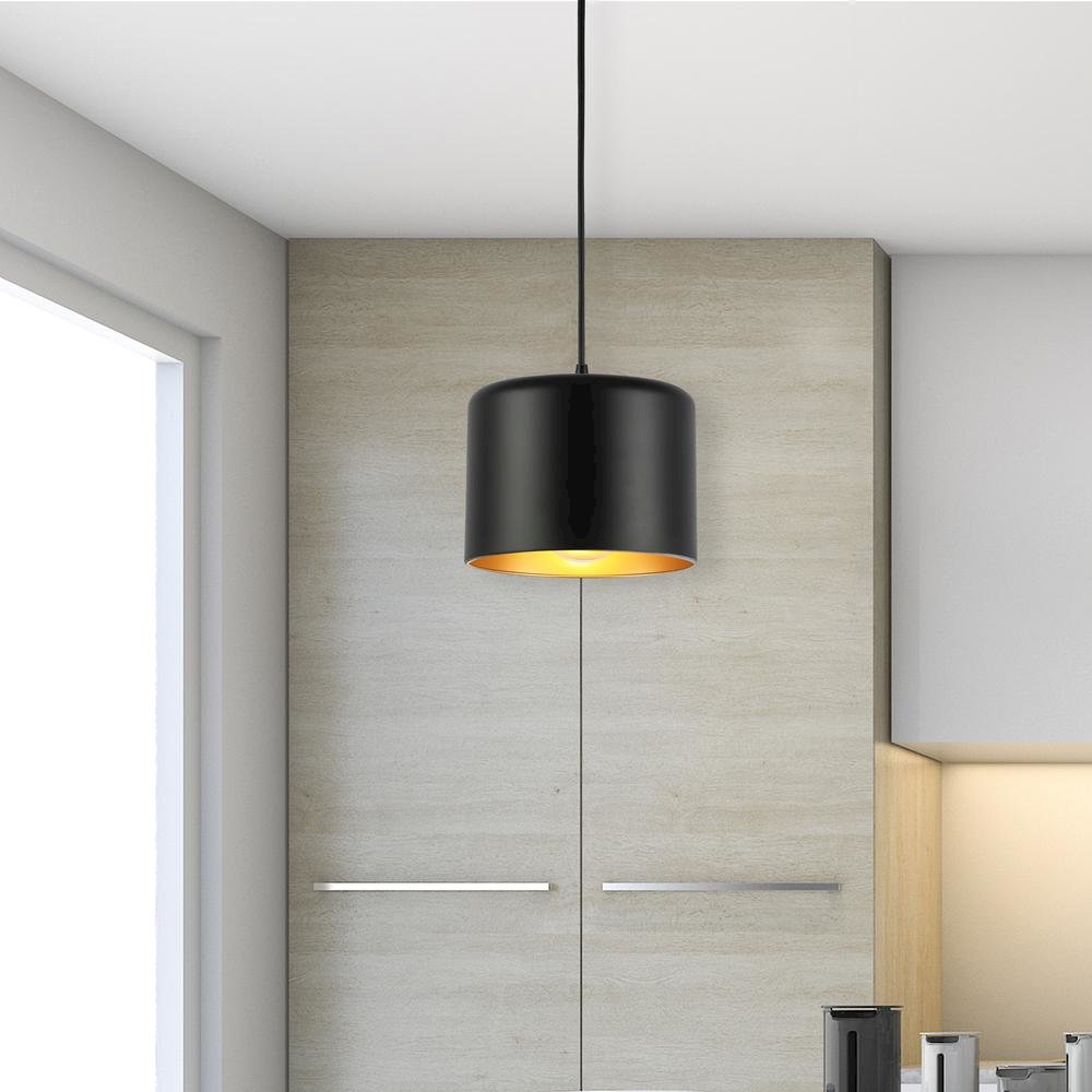 1LT Incand Pendant,  AGB, MB&GLD Shade