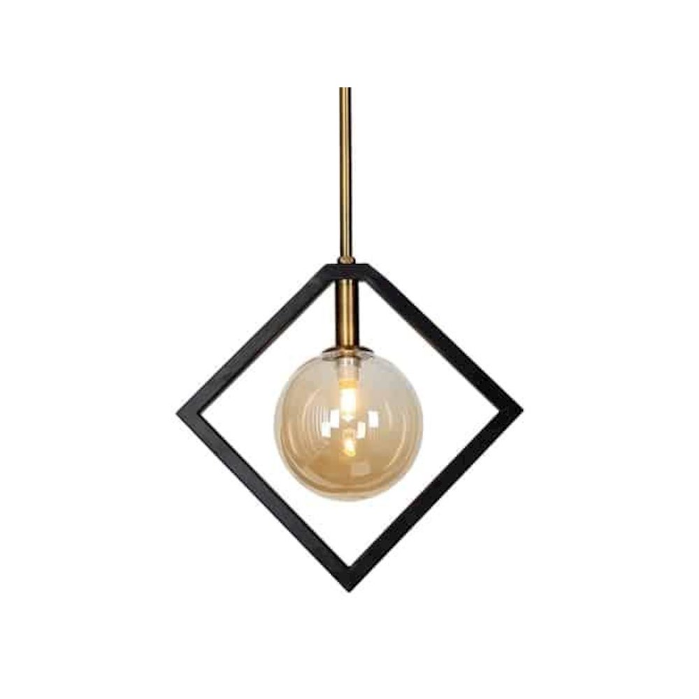 1LT Halogen Pendant MB & VB, Champagne Glass